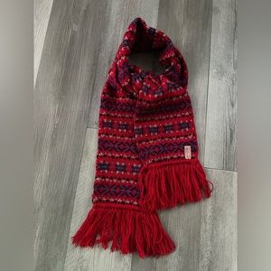 ARIS Red Holiday Scarf 70”x7”